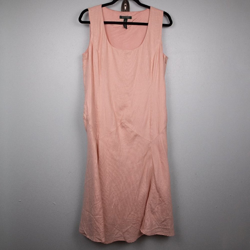 Lauren Ralph Lauren Notting Hill pink linen dress-12